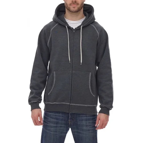 Mens' - KingFashion KP8017 - Extra Heavy Full Zip Hooded Jacket