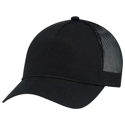AJM International 5970L - Ladies Polycotton / Nylon Mesh 5 Panel Constructed Full-Fit-Five (Mesh Back)