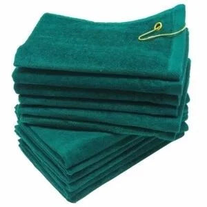 Terry Velour Golf Bag Towels with Grommet & Hook -11 x 18