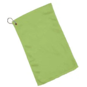 Terry Velour Golf Bag Towels with Grommet & Hook -11 x 18