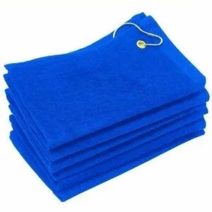Terry Velour Golf Bag Towels with Grommet & Hook -11 x 18