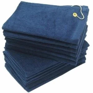 Terry Velour Golf Bag Towels with Grommet & Hook -11 x 18