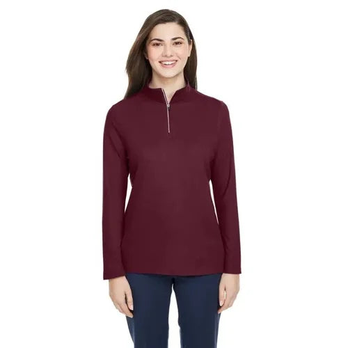 Ladies' - 365 CE405W - Fusion ChromaSoft Pique Quarter-Zip