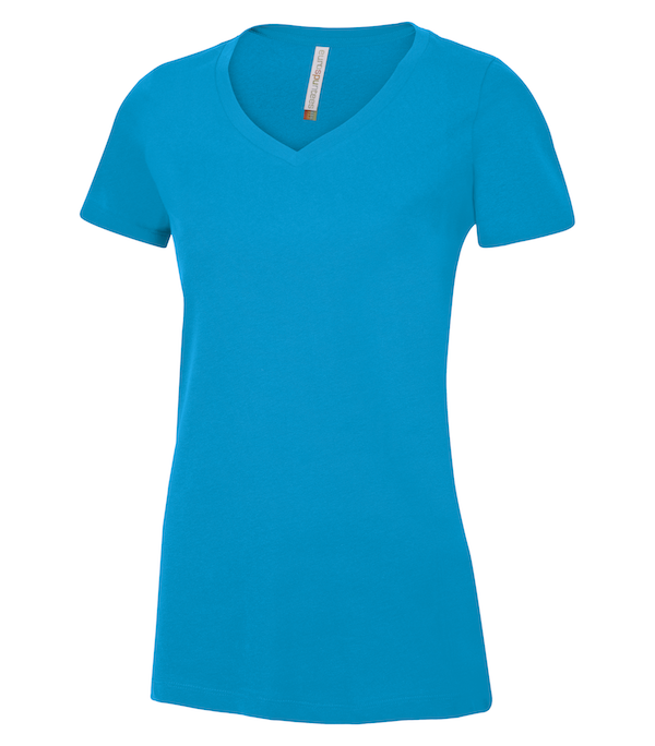 ATC™ EUROSPUN® RING SPUN V-NECK LADIES' TEE. ATC8001L