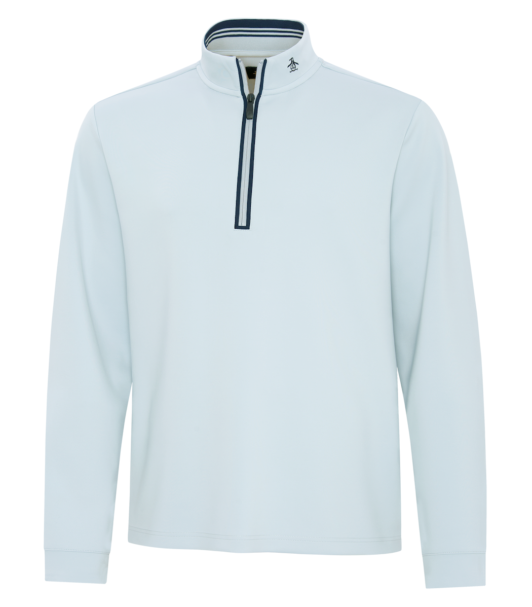 ORIGINAL PENGUIN® CLUBHOUSE MOCK ¼ ZIP PULLOVER. OGKSA049